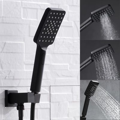 3 Mode Shower Head Black Matte Handheld Sprayer Wall Mounted Shower Set With 1.5M Hose Water Rain Saving ABS Shower Sprayer