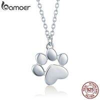 [YP] BAMOERSALE Silver Amp; Gold Color CuteFootprints Dog Cat FootprintsNecklaces Pendants Women Silver Jewelry SCN275