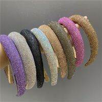 hot๑▨  Rhinestone Glitter Sponge Padded Hairband Adult Hair Accessories Jewley