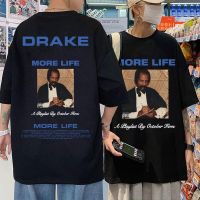 Limited Rapper Drake Music Album More Life Double Sided Printed T-shirt Men Hip Hop Punk T Shirts Male Casual Loose Tees