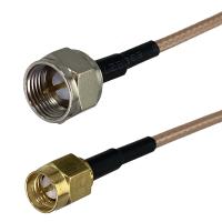 1Pcs RG316 F TV Male plug to SMA Male Plug Straight Connector Wire Teerminals RF Coaxial Jumper Pigtail Cable 4inch 10FT