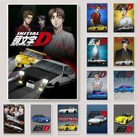 ₪✵❁ Initial D โปสเตอร์และพิมพ์ Anime Drift รถ AE86 TAKUMI Neon Wall Art ตกแต่งห้องเด็กคุณภาพผ้าใบภาพวาดตกแต่งบ้าน