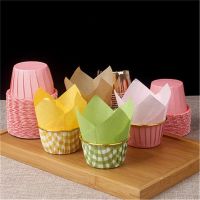 【hot】 50pcs Newspaper Baking Cup Wedding Caissettes Paper Oilproof Wrapper ！