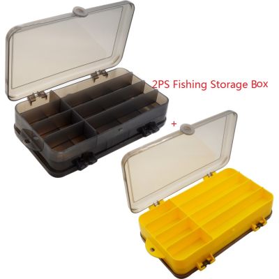2PS Double-sided Fishing Bait Accessories Storage Box Fishing Box Two-sided Waterproof Containers Fly Fishing Box