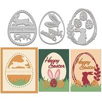 3 Style Easter Egg Frame Cutting Dies Ester Day Theme Metal Die Cuts DIY Crafting Embossing Stencil Template for Card Scrapbook