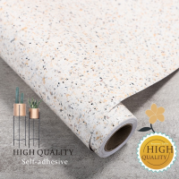 Waterproof Oil-Proof Beige Marble Wallpaper Contact Paper PVC Self Adhesive Bathroom Kitchen Glossy Countertop Home Improvement