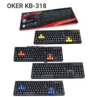 OKER Keyboard USB KB-318 คีย์บอร์ดใช้กับคอมได้ โน๊คบุ๊ตได้ มือถือได้