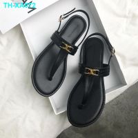 Web celebrity the new spring and summer 2023 clip toe flat sweet c seaside on Roman fashion sandals female