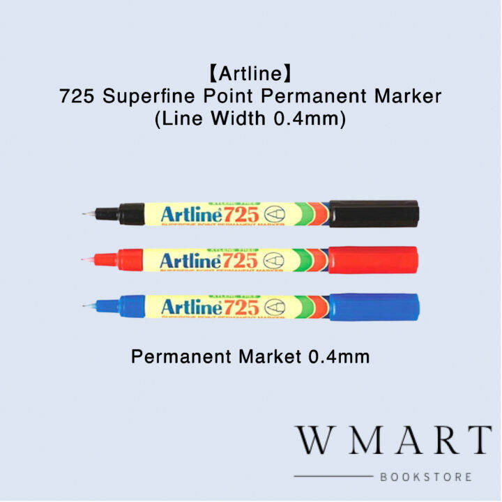 【Ready Stock】Artline 725 Superfine Point Permanent Marker (EK725) Lazada