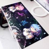 Anime Re zero Rem Emilia Gaming MousePad Large Locking Edge Speed Game Gamer Latest Mouse Pad Soft Laptop Notebook Mat f