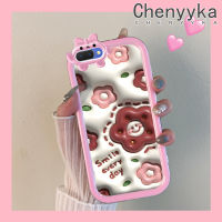 เคส Chenyyka สำหรับ OPPO A3s A5 A12E 2018 Realme Realme C1 2เคสลายการ์ตูน3D ยิ้มดอกไม้สีสันสดใสน่ารักมอนสเตอร์น้อยเลนส์กล้องถ่ายรูปแบบนิ่มซิลิโคนเคสป้องกันกันกระแทกแบบใสง่าย