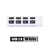 【Sell-Well】 Aziz Electronics 2.ฮับ USB 0ฮับ4พอร์ตตัวแยก USB อะแดปเตอร์จ่ายไฟตัวขยายหลายตัว USB ฮับ2.0พร้อมสวิตช์สำหรับคอมพิวเตอร์พีซี