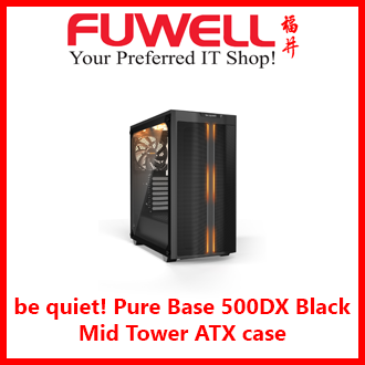 be quiet! Pure Base 500DX White, ATX Computer Case, ARGB, Mid Tower,  Tempered Glass Window 