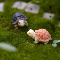 1 Pair Cute Miniatures Turtles Micro Fairy Figurines Garden Decor Ornaments For Home Decoration Mini Funny Animal Craft