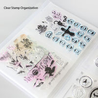 สมุดภาพ Clear Seal Stamp Storage And Organization Bag For Scrapbooking Joumal Cards Diy Crafts Making Supplies Accessories