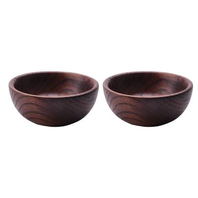 2X Small Wooden Dish Salt Vinegar Sauce Flavor Spices Plate Dinner Breakfast Plate Condiment Cup Kitchen Utensils Dish