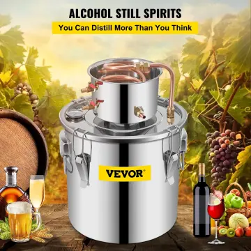YUEWO 2 Pots Stainless Steel Still 2Gal/10Liters Water Alcohol Distiller  Home Brew Kit Wine Making Supplies for DIY Brandy Whisky Vodka Distilled