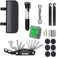 ☊✎ Professional Bike Multi Tool Set Cycling Equipment Pump Tire Patch Multi-functional Wrench Bike Tool Kit with Storage Bag