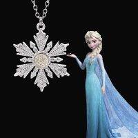 Frozen Aesthetic Elsa Snowflakes สร้อยคอคริสตัลสำหรับผู้หญิง Pendent Chain Choker ของขวัญคริสต์มาสแฟชั่น Jewelry