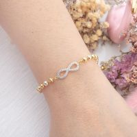 พร้อมส่ง!! สร้อยข้อมืออินฟินีตี้งานทอง24K งานทองคำขาว 18K หลายแบบ ประดับเพชร งานสวย ความหมายดี สร้อยข้อมือใส่ออกงาน ใส่เที่ยว ไม่ลอก ไม่