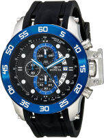 Invicta Mens 19252 I-Force Stainless Steel Watch With Black Synthetic Band