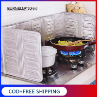 BURNELLP Johni 84X32.5ซม.อุปกรณ์อลูมิเนียมในครัวแผ่นฟอยล์เตาแก๊สOil Splatterหน้าจออุปกรณ์ครัวทำอาหารฉนวนป้องกันการสาดBaffleแผ่น