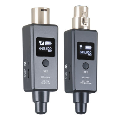 keykits- 1 Pair Microphone Wireless System Micphone Wireless Trans-mitter System UHF DSP Tran-smitter &amp; Receiver Mic/Line Two Modes for Dynamic/Condenser Microphone