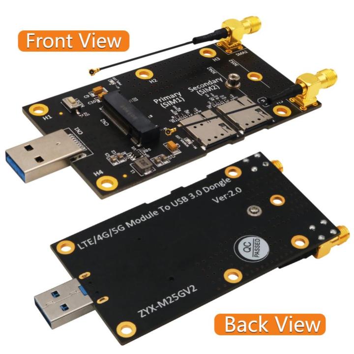 m-2-usb-อะแดปเตอร์3-0ที่มีช่องเสียบซิมการ์ดนาโน2-เสาอากาศ2เสาสำหรับโมดูล-lte-wwan