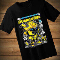 #028 เสื้อยืดลายการ์ตูน BUMBLEBEE เสื้อยืดสีดำ เสื้อใส่เล่น เสื้อยืด เสื้อคอกลม ใส่สบาย เสื้อสกรีน เสื้อสั่งทำ เสื้อยืดแขนสั้น เสื้อเท่