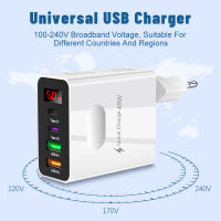 45วัตต์ชาร์จ USB ชาร์จอย่างรวดเร็ว4พอร์ต Type C QC 3.0ผนังชาร์จสำหรับ 12 13ซัมซุง Xiaomi อะแดปเตอร์ชาร์จศัพท์มือถือ