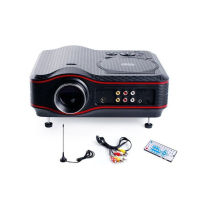 มัลติมีเดีย Led Projector พร้อมเครื่องเล่นดีวีดีโฮมเธียเตอร์ Led Hd Playback Dvd Disc Projector 2000 Lumens Rich Color Projector