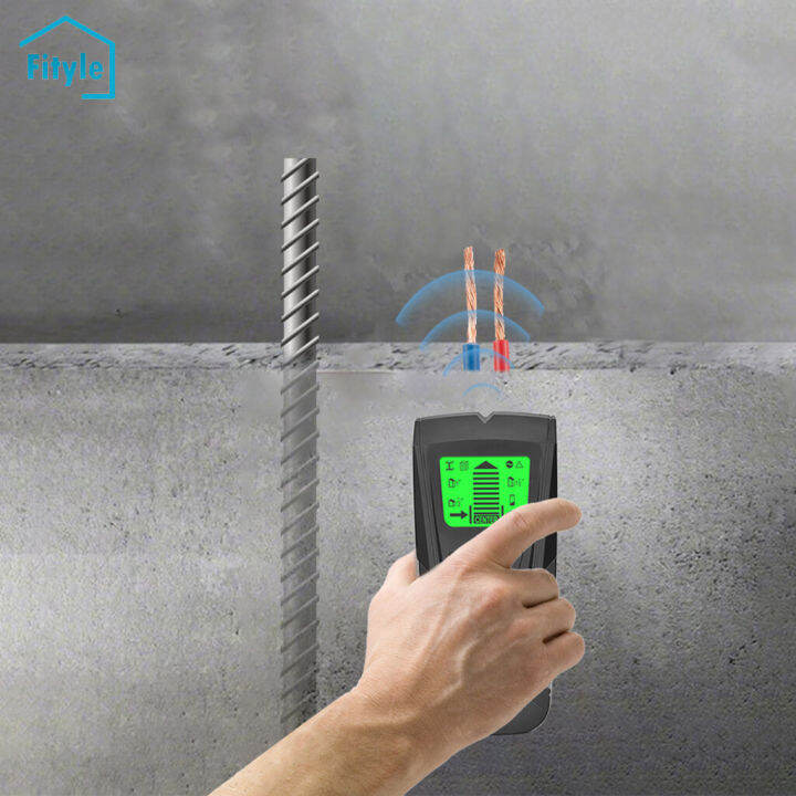 Fityle 3 in 1 Metal Pipe Detector Stud Walls Wood AC Live Wire Cable