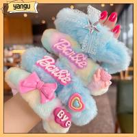 YANGU ตุ๊กตาผ้าพลัฌ ตุ๊กตาบาร์บี้ scrunchie แฟชั่นสำหรับผู้หญิง สีทึบทึบ เชือกรัดผม ของใหม่ หางม้าหางม้า ยางรัดผม สำหรับผู้หญิง