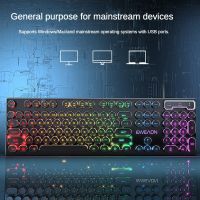 อุปกรณ์ใหม่สุดฮอตสำหรับ EsportsTrue Mechanical Feel Keyboard And Mouse Set ,Cool And Shining Wired Keyboard For Office Games