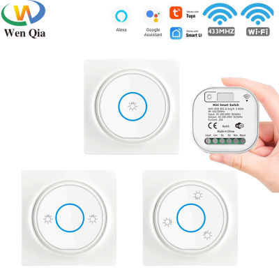 Smart Home WiFi and RF Smart Light Switch Kinetic Wireless Self Powered Wall Switch Remote Control 2Way Timing Module 220V 16A