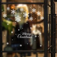 Kids Room Wall Decals Christmas Decorations for Home New Year Christmas Snowflake Glass Window Sticker Christmas Wall Stickers