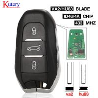 Kutery Keyless Go VA2HU83 Blade Smart Key For Citroen C4 C4L DS4 DS5 Car Key Remote 433434Mhz ID46 Hitag2 4A Hitag-AES