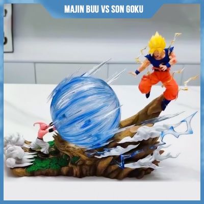 ZZOOI Anime Dragon Ball Z Majin Buu Vs Son Goku Piccolo Figurine Gk Statue Pvc Action Figures Collection Model Toy For Children Gifts