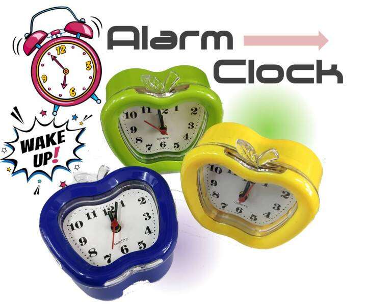 Alarm Clock Apple Design Small Bed Compact Travel Quartz Beep Children Alarm Clock Lazada