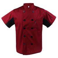 Sunnimixเสื้อคลุมพ่อครัวแจ็คเก็ตเชฟสีขาว,สีดำ,สีแดงchefwear unisexคุณภาพดี
