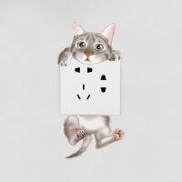 Wall Sticker Wall Socket Decorative Wall Switch Cute Cat Sticker Removable Switch Sticker Removal Switching Sticker Wall Stickers Decals