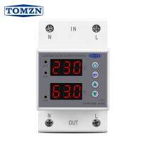 อุปกรณ์เสริมกล้อง TOMZN TOVPD1-63B 63A ราง Din 230V ปรับแรงดันไฟฟ้าได้ป้องกันใต้ป้องกันอุปกรณ์รีเลย์มอนิเตอร์จำกัดกระแส3P 54M