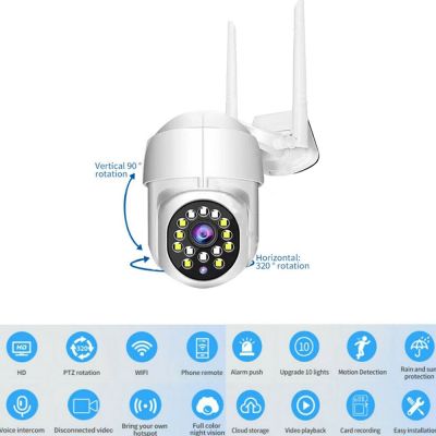 ZZOOI Surveillance Camera 1080p Outdoor Cctv Infrared Night Ip Wireless Camera Wifi Camera Smart Home Waterproof
