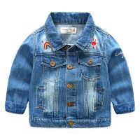 Autumn Children Denim Jackets Boys Trench Jean Jackets Cartoon Style Girls Kids Clothing Baby Coat Casual Outerwear Windbreaker