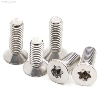 ● 5-50pcs M1.4 M1.6 M2 M2.5 M3 M4 M5 M6 M8 304 Stainless Steel Countersunk Head Six-Lobe Torx Screw Bolt ISO14581 GB2673