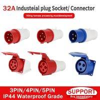 ❒ KRE 3PIN 4PIN 5PIN 32A IP44 Waterproof Industrial Plug Electrical Connection Wall Mount Socket Connectors