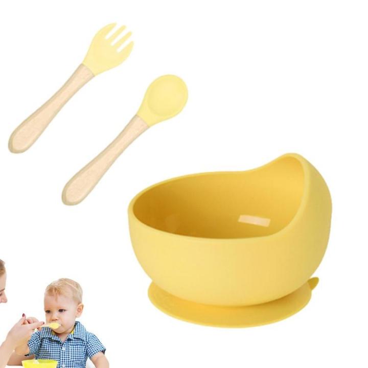 baby-suction-bowls-silicone-baby-bowls-with-spoon-and-fork-toddler-baby-utensils-suction-bowls-silicone-bowls-for-baby-toddler-first-stage-feeding-utensils-cute
