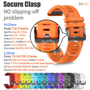 Zenia Quick Release fit 26MM 22MM Silicone Watch Strap for Garmin MARQ