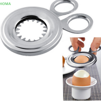 ?【Lowest price】HOMA เครื่องตัดไข่สแตนเลสต้มไข่เปลือก Topper ไข่เปิดครัว gadget EGG TOOL