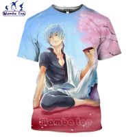 Mamba TOP GINTAMA T เสื้อสำหรับชายเสื้อผ้า 3D พิมพ์เยาวชนการ์ตูน Sakata Gintoki สาวอะนิเมะผู้หญิงเสื้อยืดแขนสั้น TEE